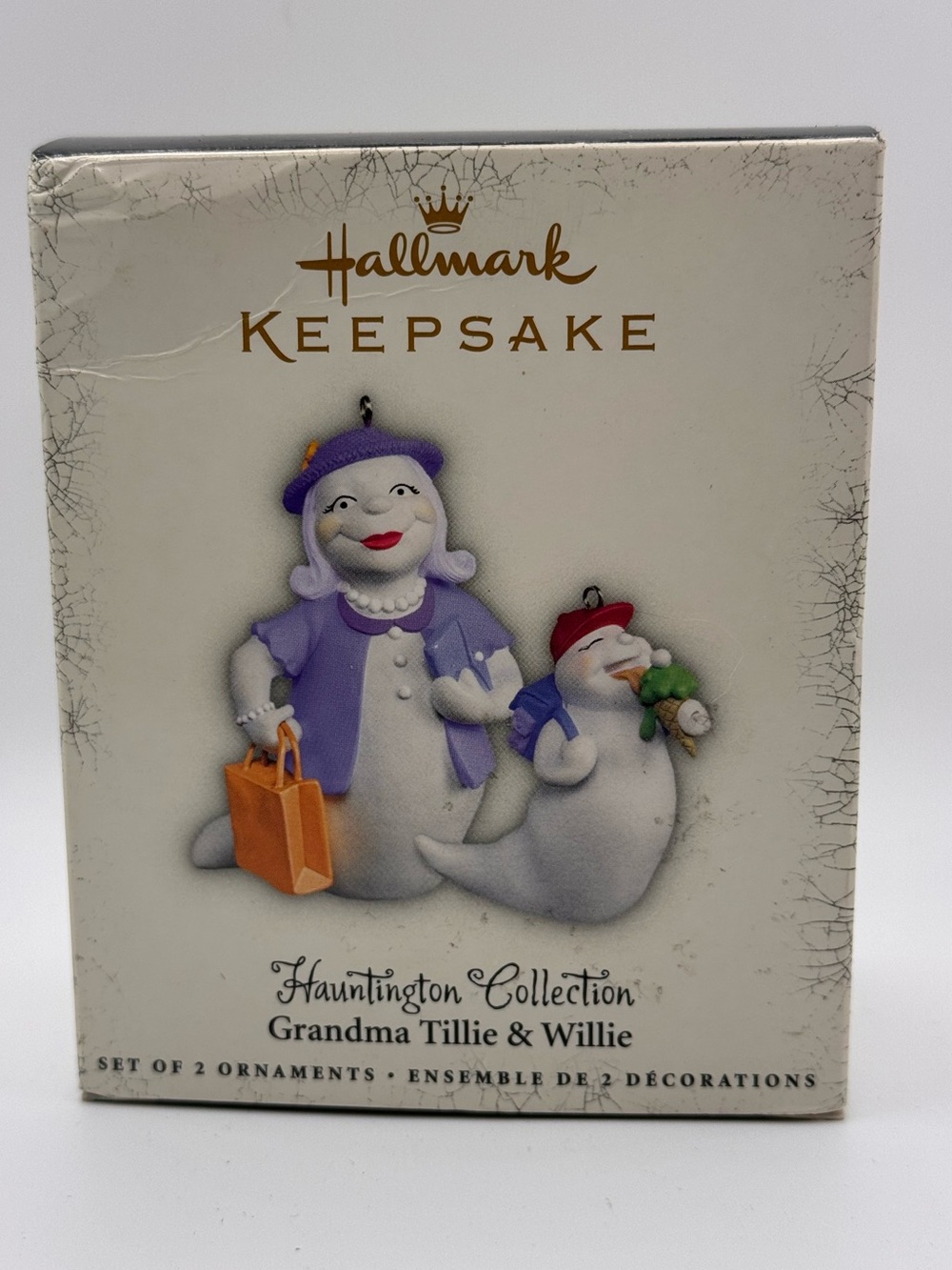 2005 Hallmark Keepsake Hauntington Collection Grandma Tillie & Willie Ornaments